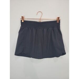 Prana Skort‎ Athletic Performance Skirt Black Smocked Waist Women's
